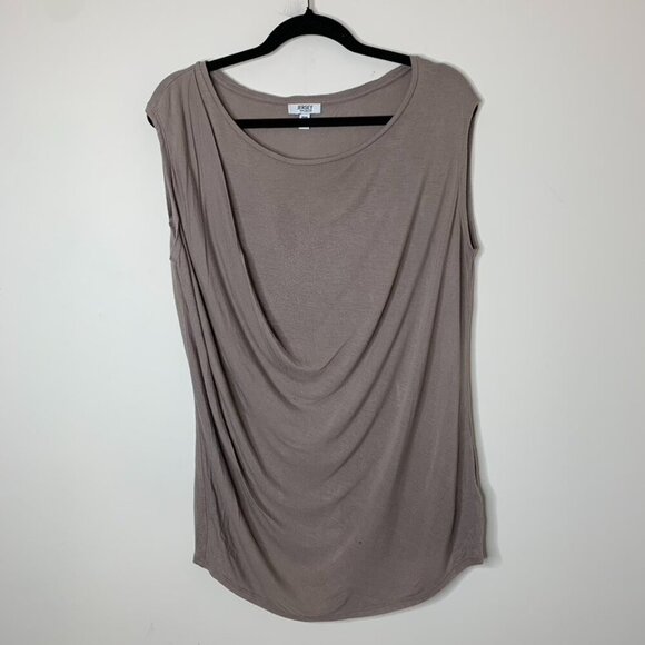 Jacob Jersey Women's Top Draped Neck Y2k 2000s 90s Taupe beige Size Medium - Picture 6 of 11